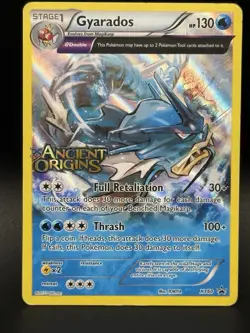 Pokemon Ancient Origins Gyarados XY60 Promo Pre Release Stamped Card MP Holo - Image 1