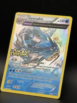 Pokemon Ancient Origins Gyarados XY60 Promo Pre Release Stamped Card MP Holo - Image 3
