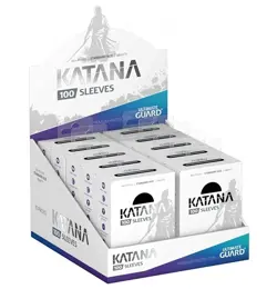 Ultimate Guard Katana Black Standard Size Card Sleeves Display Box [10 Packs] - Image 1