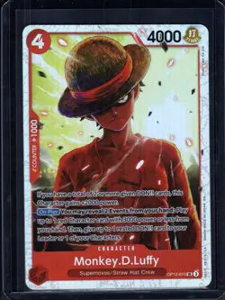 One Piece Monkey D. Luffy Card Game OP12-015 SR Legacy of the Master - Image 1
