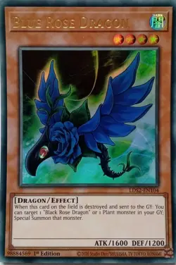 LDS2-EN104 BLUE ROSE DRAGON ULTRA RARE 1ST EDITION YuGiOh CARD - Image 1