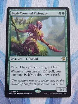 MTG Leaf-Crowned Visionary **NM** Dominaria United - Image 1