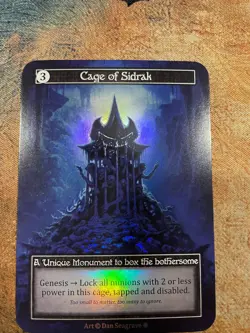 Cage of Sidrak Foil Unique Sorcery Contested Realm Gothic NM - Image 1