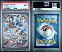 2025 POKEMON DRI EN-DESTINED RIVALS ILLUSTRATION RARE #197 ROTOM PSA 9 - Image 1