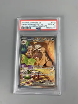 Pokemon TCG Arven's Mabosstiff EX #235/182 Sv10: Destined Rivals PSA 10 - Image 1