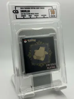 2024 POKEMON POPPING CANDY KOREAN SNORLAX 24K GOLD PLATING METAL STICKER - Image 1