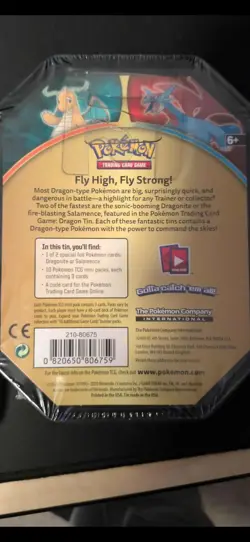Pokemon Tcg 2020 Dragonite Tin w/ 10 Mini Packs SEALED + Unified Minds Mini Pack - Image 4