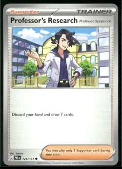 Professor's Research 125/131 Prismatic Evolutions Regular Pokemon TCG - Image 1