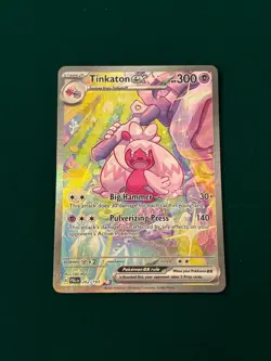 Pokemon Sv02: Paldea Evolved Tinkaton ex 262 SIR + Tinkatink 216 IR Combo Lot - Image 2