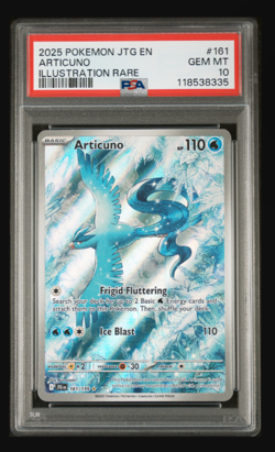 2025 POKEMON JTG EN-JOURNEY TOGETHER ILLUSTRATION RARE #161 ARTICUNO PSA 10 - Image 1