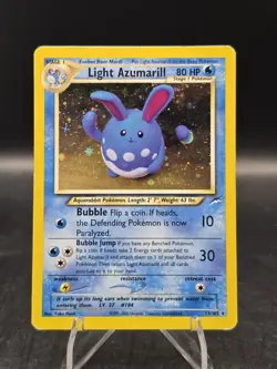 Pokemon TCG Light Azumarill 13/105 Unlimited Neo Destiny Holo Rare MP - Image 1