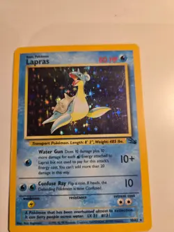 Pokemon TCG Lapras Fossil 10/62 Holo 1999-2000 Wizards Base Set Copyright... - Image 1