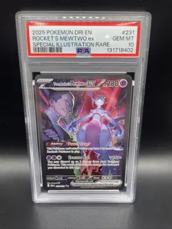 Pokemon Destined Rivals Team Rockets Mewtwo EX SIR PSA 10 - Image 1