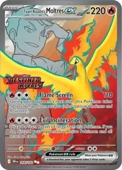 Team Rocket's Moltres ex [Stamped] #208 Pokemon Destined Rivals - Image 1