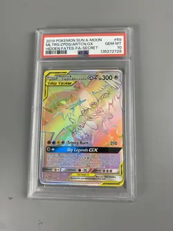 2019 POKEMON HIDDEN FATES SECRET FULL ART/MOLTRES & ZAPDOS & ARTICUNO GX PSA 10 - Image 1