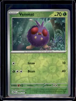 Venonat Reverse Holo SV: Scarlet & Violet 151 Pokemon TCG 048/165 NM+ - Image 1
