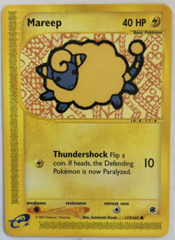 Mareep 119/165 Expedition Base Set 2002 Pokemon TCG Non-Holo - Image 1