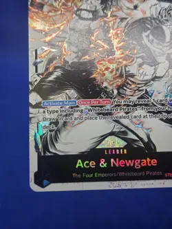 One Piece Starter Deck 22: Ace & Newgate ST22-001 Parallel Alternate Alt Leader - Image 5