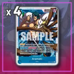 Aramaki OP06-043 Super Rare Wings of the Captain ONE PIECE TCG x4 - Image 1
