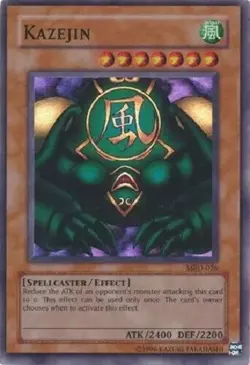 Kazejin - MRD-026 - Super Rare - VINTAGE Yugioh TCG Card - Image 1