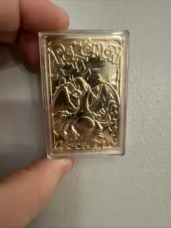 Pokemon Charizard 23K Gold Plated Trading Card 1999 Burger King Promo - Image 1
