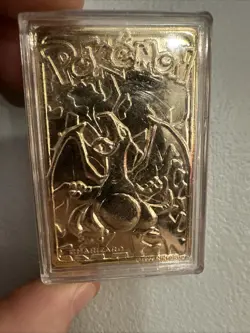 Pokemon Charizard 23K Gold Plated Trading Card 1999 Burger King Promo - Image 2