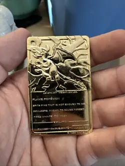 Pokemon Charizard 23K Gold Plated Trading Card 1999 Burger King Promo - Image 5