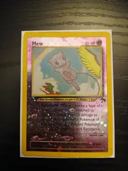 Mew Southern Islands Reverse Holo 1/18 HP/DAMAGED Pokemon Card - Image 1