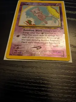 Mew Southern Islands Reverse Holo 1/18 HP/DAMAGED Pokemon Card - Image 4