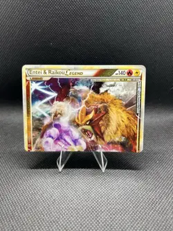 Pokemon Entei Raikou Legend Holo Top Card Unleashed 90/95 MP - Image 1