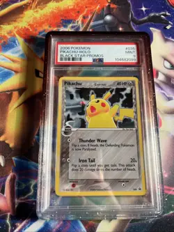 2006 Pokemon Pikachu Holo Black Star Promo Card #35 PSA 9 Mint - Image 1