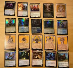 Magic The Gathering Lot Of 20 Battle For Baldur’s Gate GOLD Cards FOILS Rares - Image 1