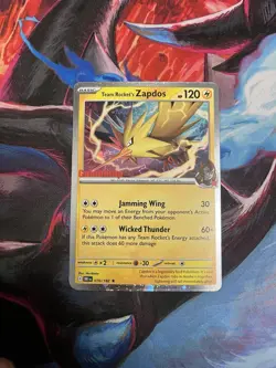 Pokemon TCG Team Rockets Zapdos GameStop Promo Card 070/182 - Image 1