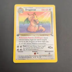 Pokemon TCG Karte - Dragoran - 1. Edition EXC - 19/62 Fossil Set - Image 2