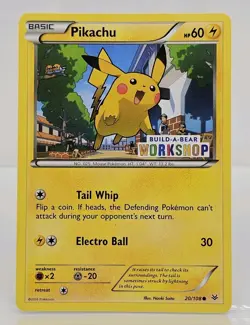 Pokemon TCG Pikachu Build-A-Bear Workshop Promo 20/108 Promo Pokemon TCG Card LP - Image 1