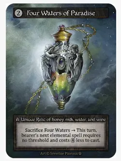 NM -Four Waters of Paradise - Non Foil Arthurian Legends Sorcery Contested Realm - Image 1