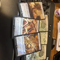 Group Of MTG LOTR FOIL LANDS AND TOKENS - Image 2