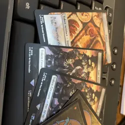 Group Of MTG LOTR FOIL LANDS AND TOKENS - Image 5