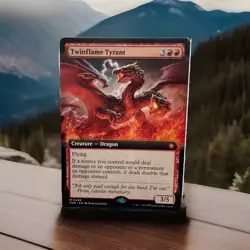 Twinflame Tyrant (#469) - Extended Art Red Dragon FDN LP MTG PACK FRESH! - Image 1