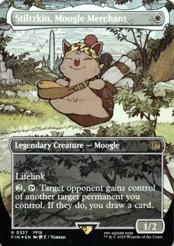 Stiltzkin, Moogle Merchant FOIL BORDERLESS Final Fantasy Magic MTG NM - Image 1