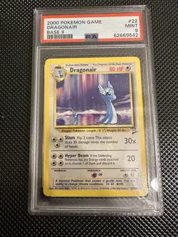 1999 Pokemon Base Set 2 Dragonair #22 English Non-Holo Rare 22/130 - PSA 9 MINT - Image 3