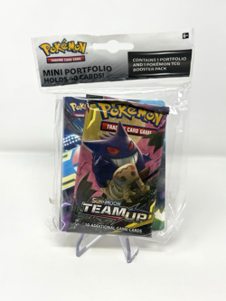 Pokemon Sun & Moon Team Up Mini Portfolio With Booster Pack - NEW - Image 1