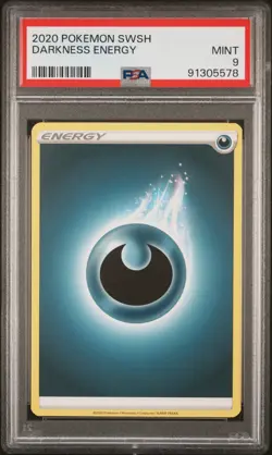 2020 POKEMON SWORD & SHIELD DARKNESS ENERGY PSA 9 - Image 1