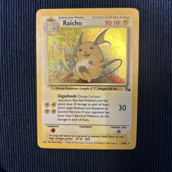 Pokemon Raichu 14/62 Fossil Rara Holo Prima Edizione Wizards ITA Carte Vintage - Image 1