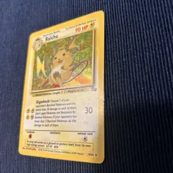 Pokemon Raichu 14/62 Fossil Rara Holo Prima Edizione Wizards ITA Carte Vintage - Image 3