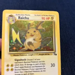 Pokemon Raichu 14/62 Fossil Rara Holo Prima Edizione Wizards ITA Carte Vintage - Image 5