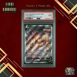 🇫🇷 PYROLI V ALTERNATIVE PSA 9 - PROMO SWSH179 EB FR Carte Pokemon 🇫🇷 - Image 1