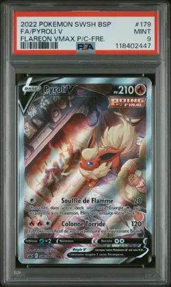🇫🇷 PYROLI V ALTERNATIVE PSA 9 - PROMO SWSH179 EB FR Carte Pokemon 🇫🇷 - Image 2
