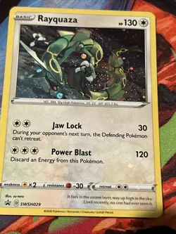 SWIRL Rayquaza SWSH029 Black Star Promo Cosmos Holo Pokemon TCG Mp-LP - Image 3
