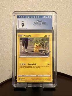 Pikachu Pokemon Go 2022 027/078 Graded Mint 9 - Image 1